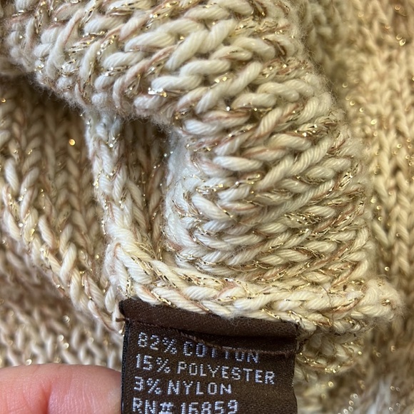 J. McLaughlin gold fray sweater cardigan - Picture 6 of 8